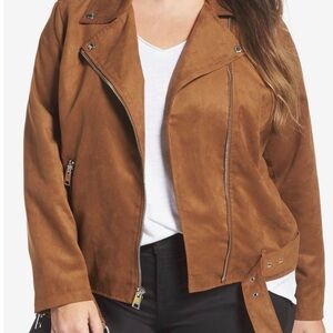 Levi's Brown Suede Moto Jacket for Women